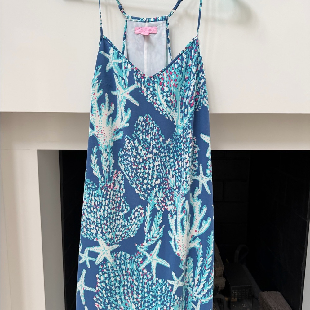 Lilly Pulitzer Navy Blue Coral Print Mini Dress
